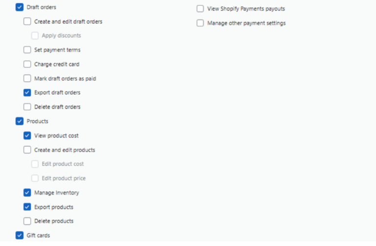 export draft orders